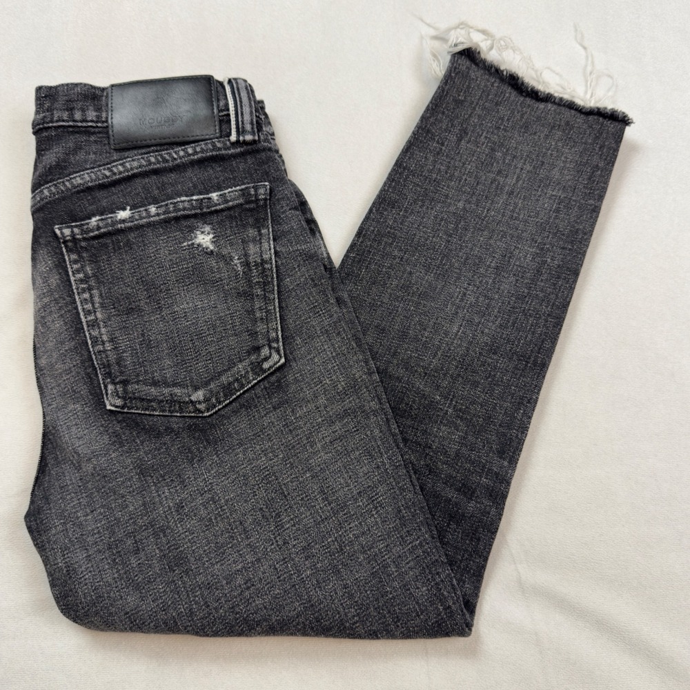 Moussy‎ Vintage Howa Selvedge Jeans Raw Hem Cropped Size 26 Made in Japan